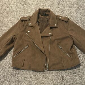 Forever 21 brown jacket suede
